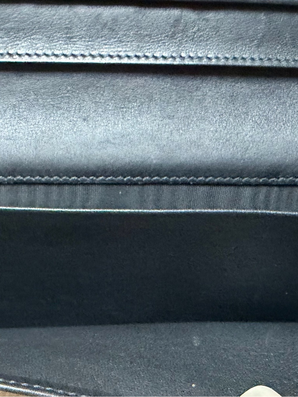 Gucci Black GG Embossed Leather Long Wallet w/Unbranded Gold Chain to use as WOC - Picture 9 of 11